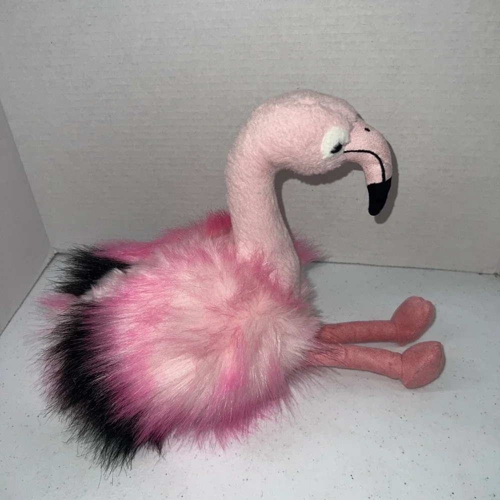 Aurora Luxe Boutique Ava Pink & Black Flamingo Stuffed Plush Toy 15